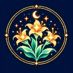月光花园像素徽章
